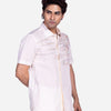 Ivory Linen Wildwood Embroidered Shirt