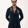 Navy Midnight Lotus Shirt