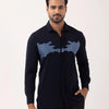 Navy Terra Glitch Shirt