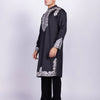 Black Silver Tilla Embroidered Kurta Set