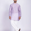 Pastel Lavender Raindrop Embroidered Kurta Set