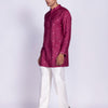 Wine Festive Buti work Men's Kurta