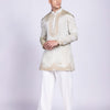 Champagne Regal Line Embroidered Kurta Set