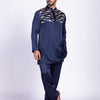 Midnight Blue Cloud Horizon Embroidered Kurta Set