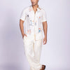 Ivory Linen Sunshine Embroidered Shirt