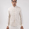 Ivory Hand Embroidered Jacket Kurta Set