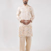 Ivory Gulnar SIlk Embroidered Kurta
