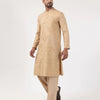 Beige Moti Vine Silk Kurta