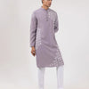 Lavender Leaf Embroidered Kurta